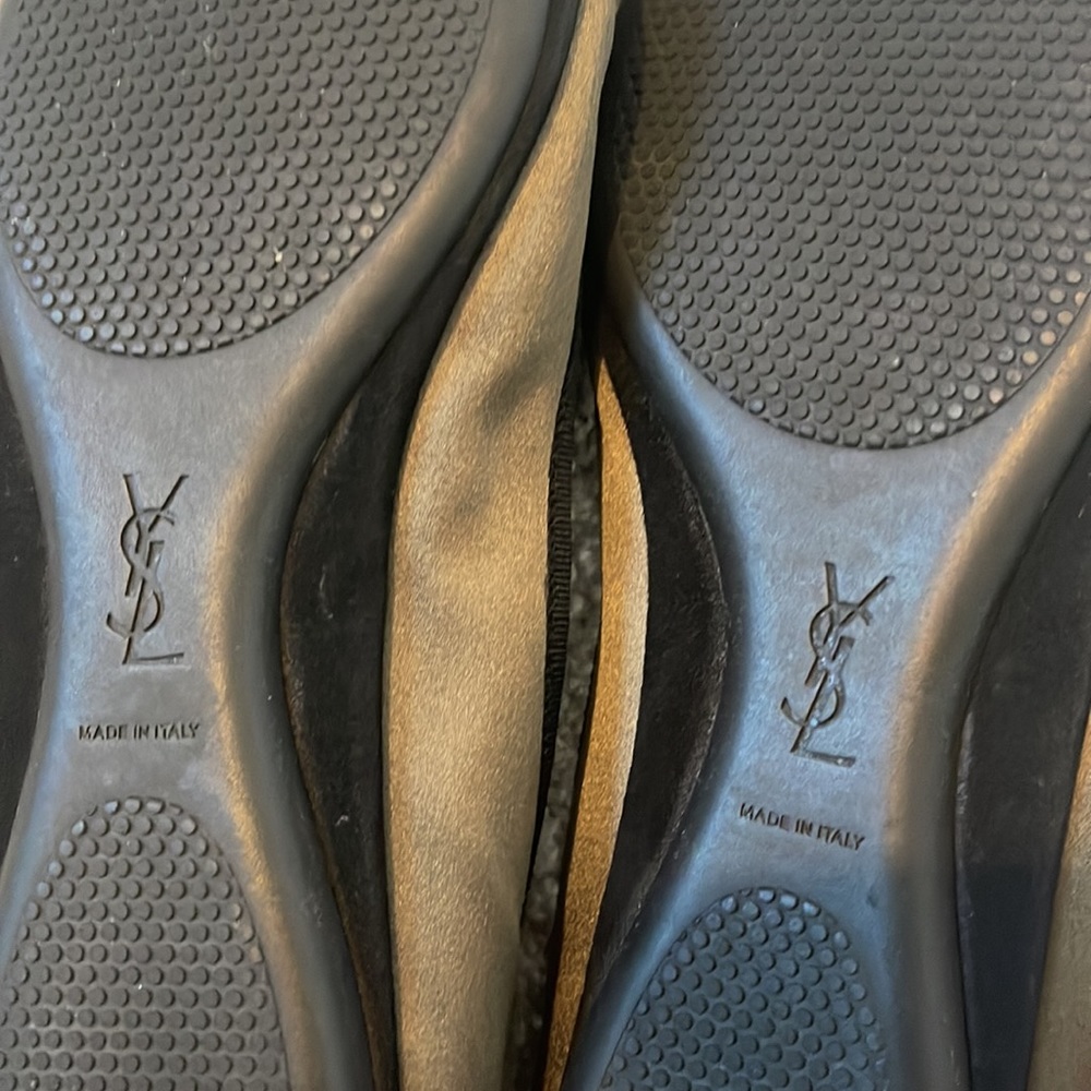 YSL flat shoes , size 7.5 ,in black kaki color - Picture 7 of 16